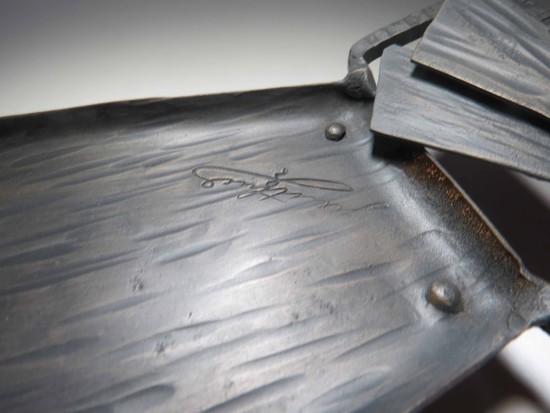 French Art Deco Wrought Iron Pen Tray Style of Edgar Brandt